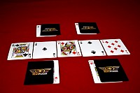 Poker cards (indicating how we play our hands at romance...)