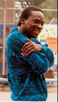 Jerome Cook 1989, just turning 20 yrs. old visiting High School in Mira Mesa.